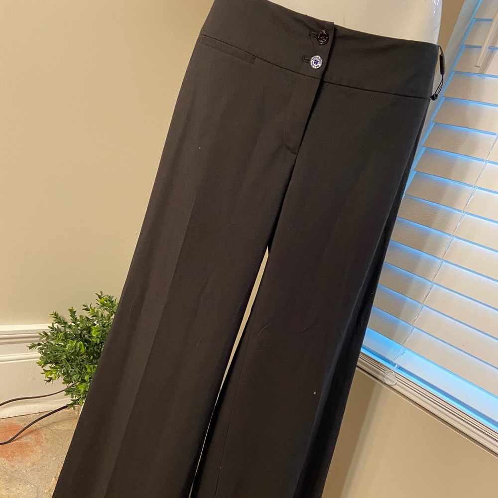 Calvin Klein Black Wide Leg Dress Pants 2 $89 NWT